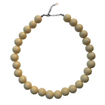 Bubbelketting botergeel zilver